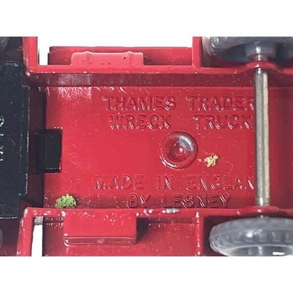 1960s Vintage Lesney Matchbox RED No13 THAMES TRADE WRECK TOW TRUCK England - Picture 5 of 7